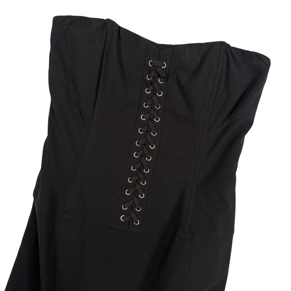 The Limited Women’s 2 Strapless Corset Pencil Dress Black Stretch Whimsygoth